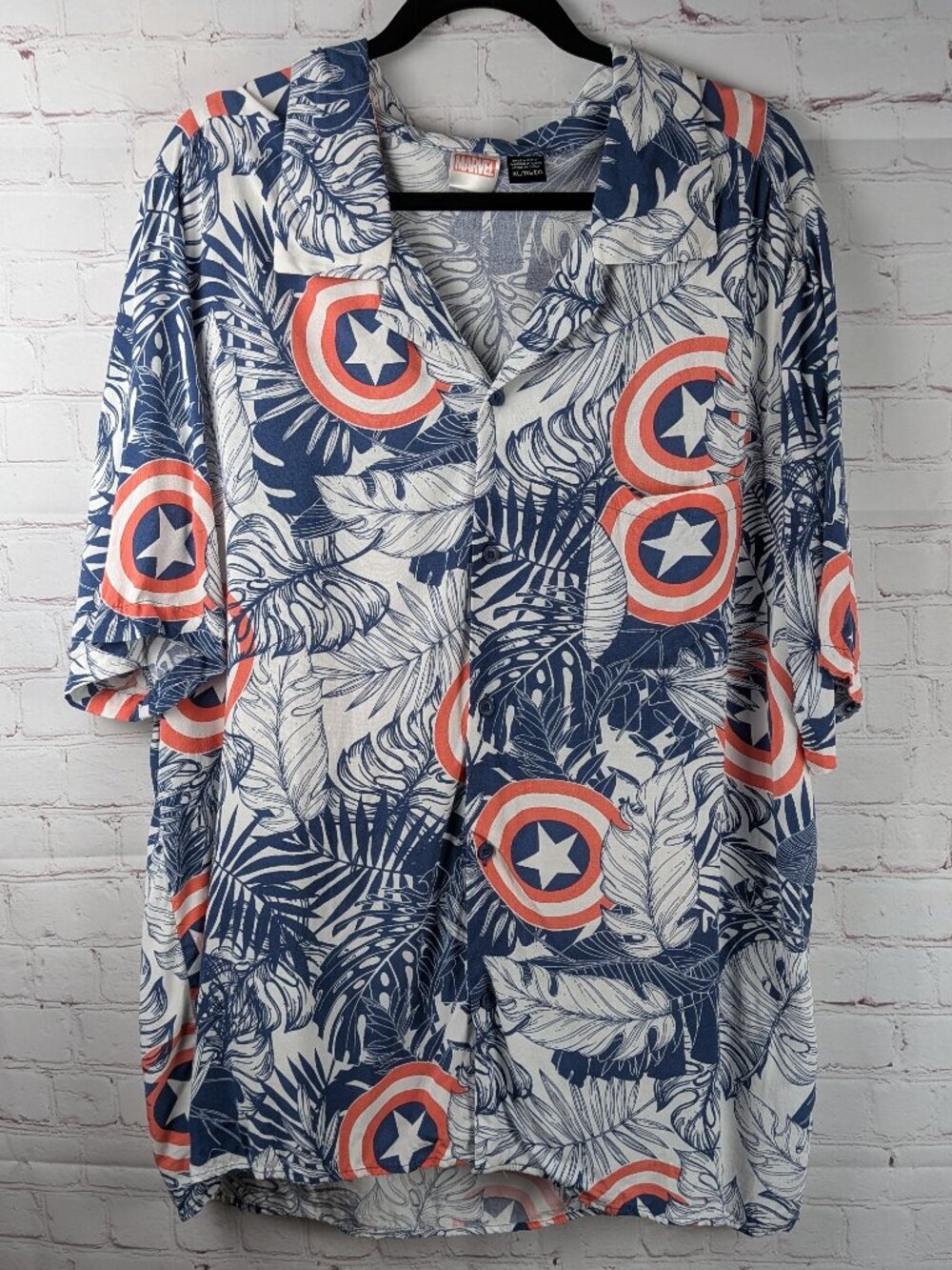Marvel Captain America Hawaiian Shirt XL